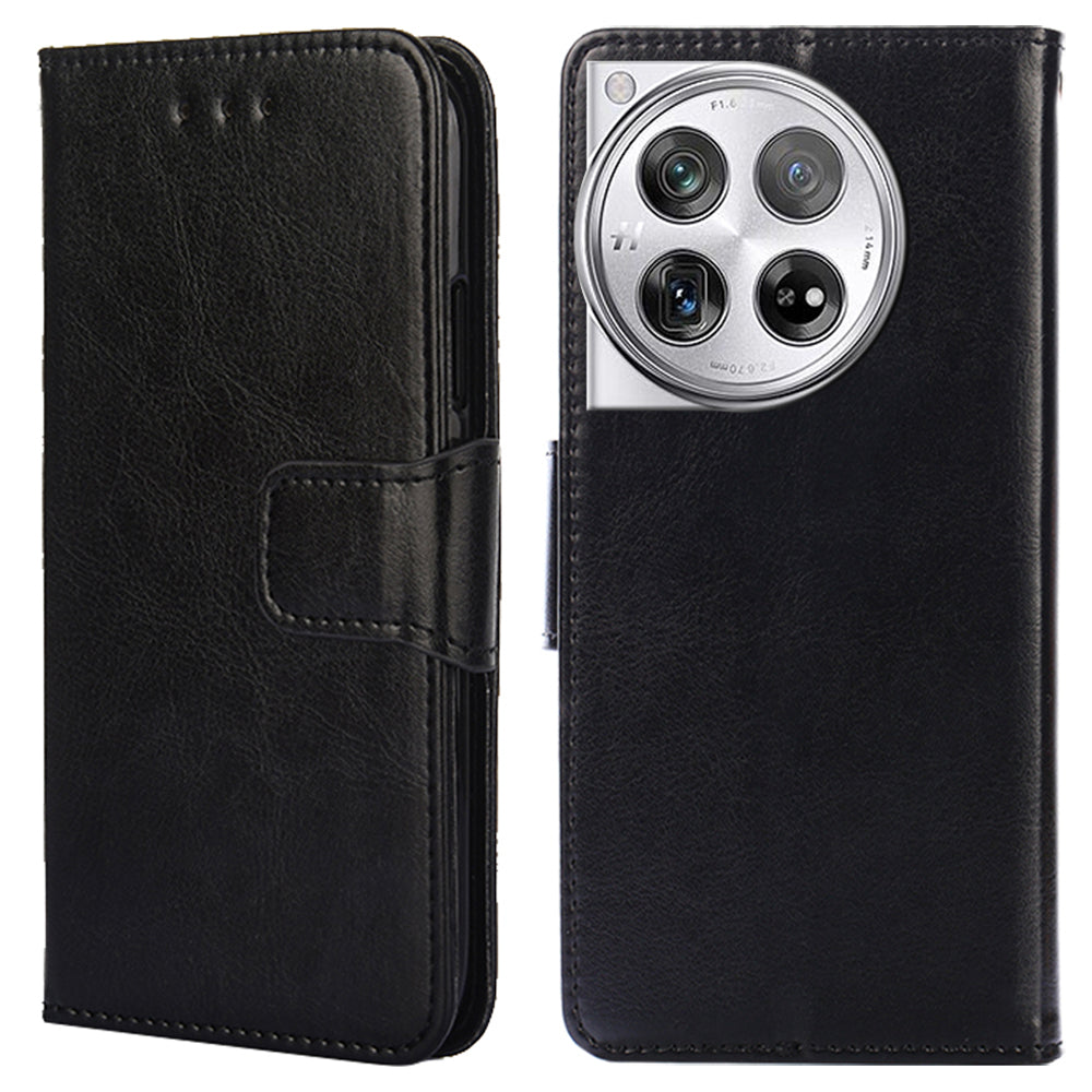 Phone Wallet Cover for OnePlus 12 5G Leather Case with Viewing Stand - Brown Phone Wallet Cover for OnePlus 12 5G Leather Case with Viewing Stand - Brown